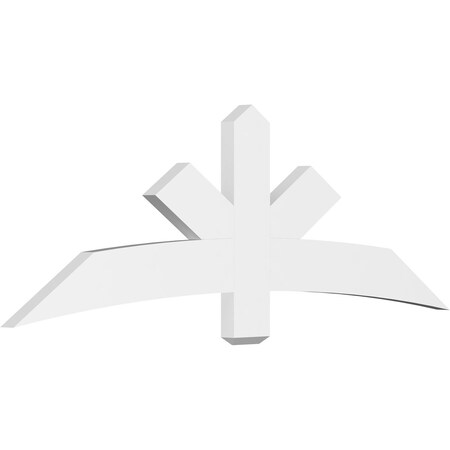 Ekena Millwork Alberta Architectural Grade PVC Gable Bracket, 72"W x 24"H x 2"D x 6"F, 8/12 Pitch GBP072X24X0206ALB00